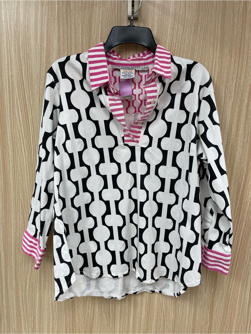 Gretchen Scott designs white print top size large